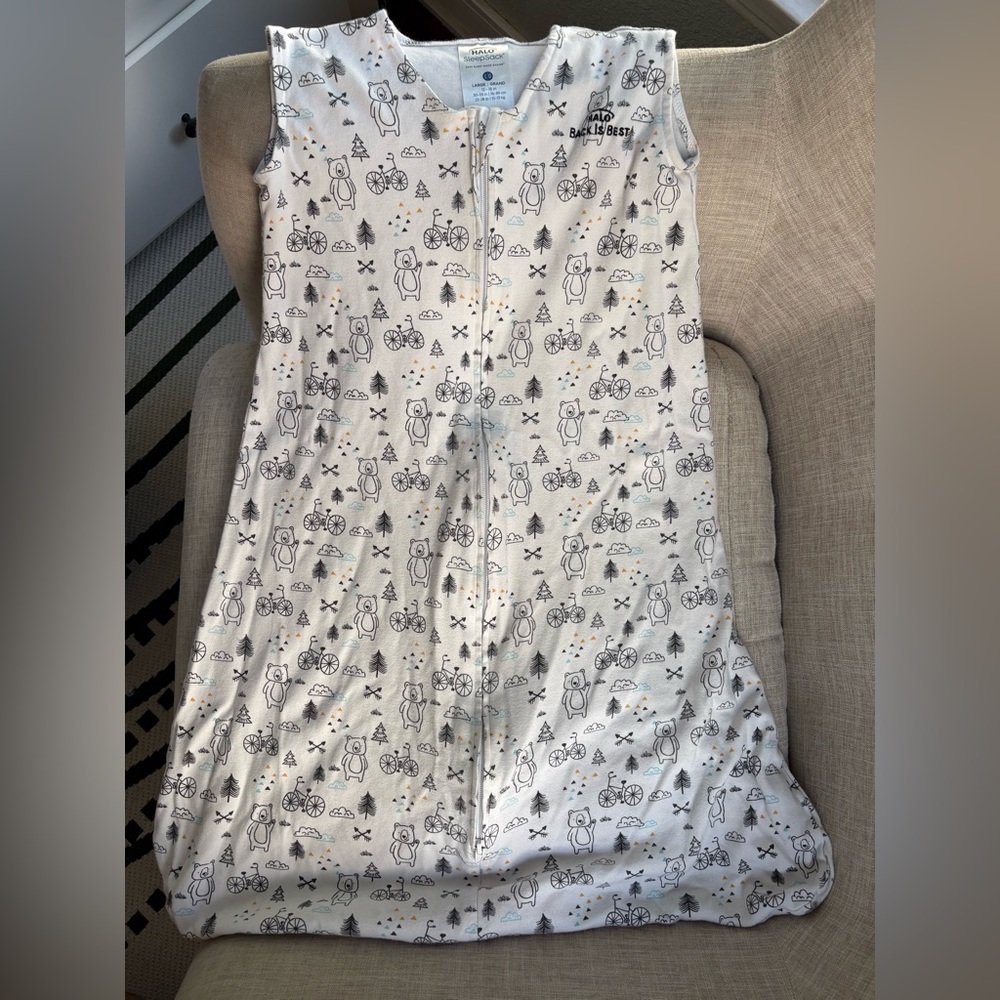 Halo Gray Print Sleep Sack Sz L